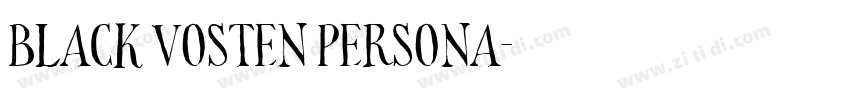 black vosten persona字体转换